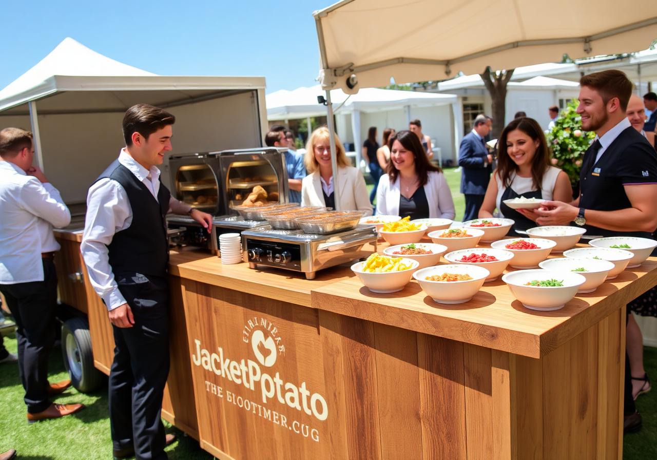 Corporate event catering setup