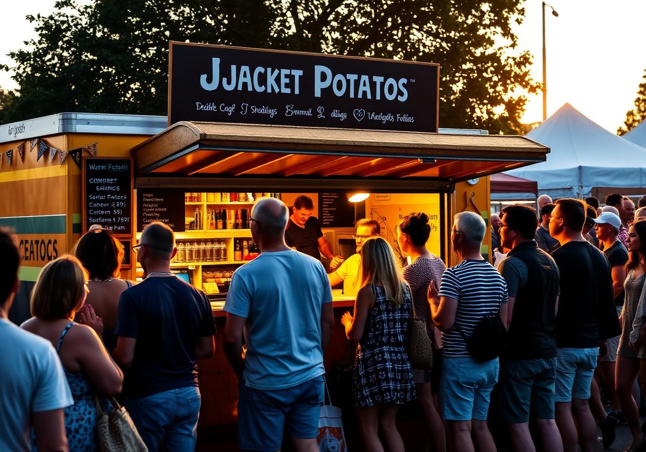 Festival food truck setup